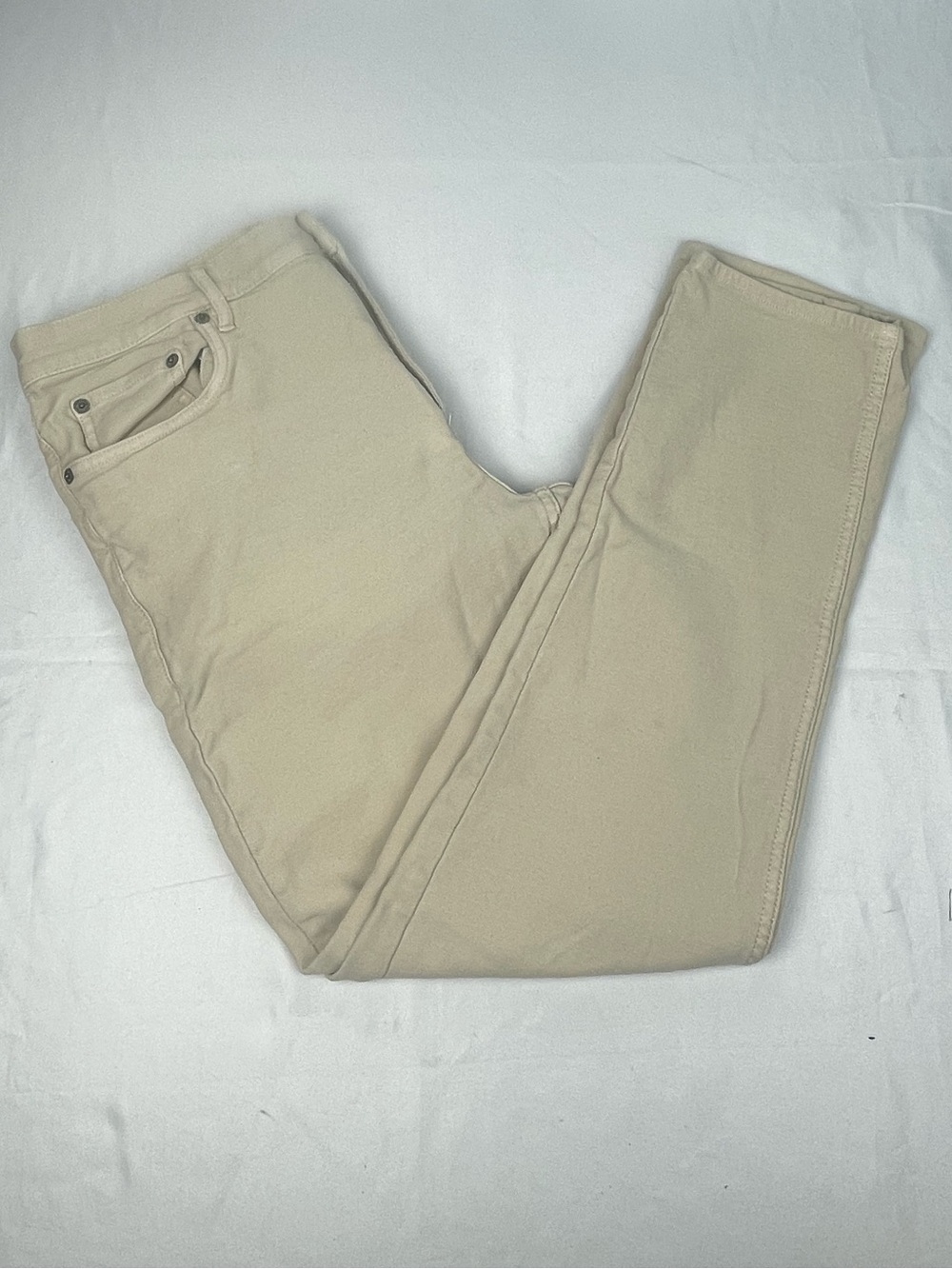 Faherty Stretch Terry 5-Pocket Pants Men's 32x30 Stone Slim Straight MBC0021